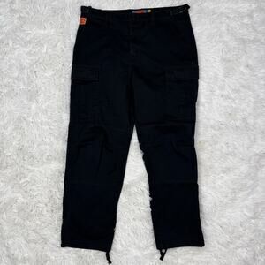 Empyre‎ Pants Men's 32x28 Blue Cargo Relax Baggy Skater Grunge Pockets Adjust